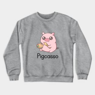 Pigcasso the pig Crewneck Sweatshirt